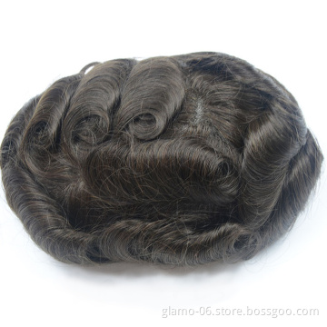 Stock Toupee 8x10 6inch Human Hair Full Swiss INDIAN Hair 1 Piece/pack 4-6 Inch Straight/curl OPP DHL\UPS\FEDEX\EMS\TNT